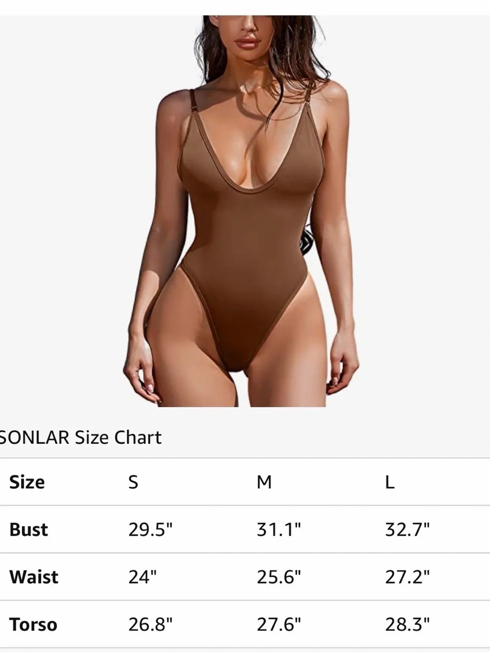 Women’s Scoop Neck One-Piece Swimsuit - Brown